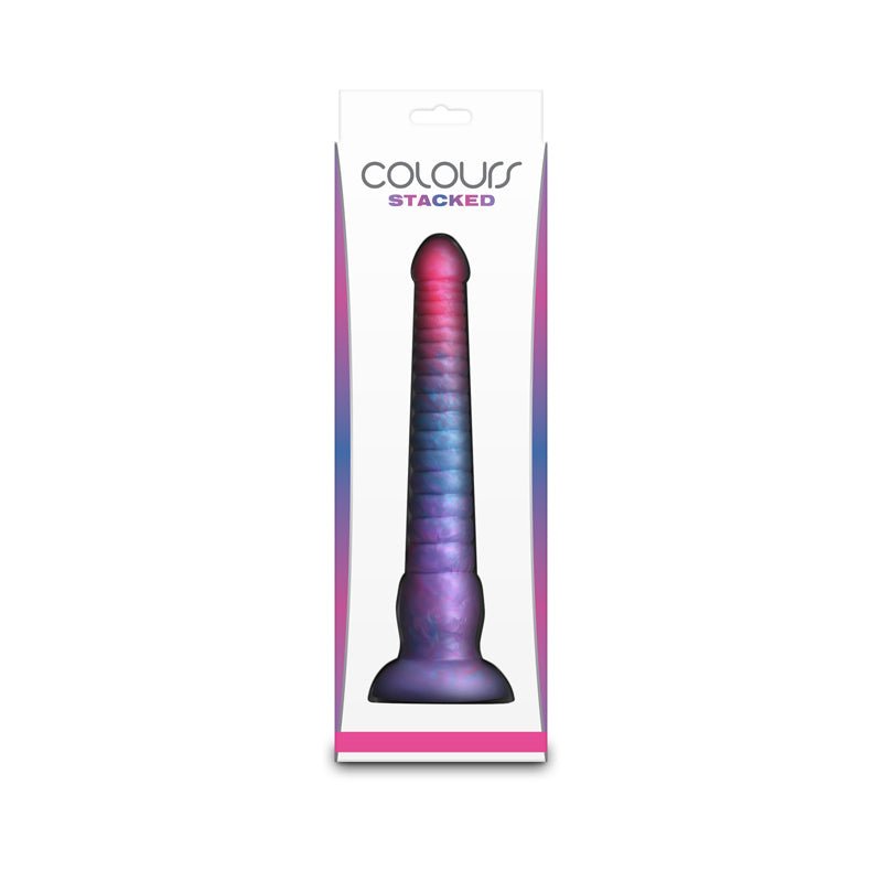 Colours Stacked - 9'' Dildo - Pink/Blue - Pink/Blue 23 cm Fantasy Dildo - Mr and Mrs D's