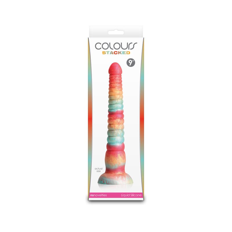 Colours Stacked - 9'' Dildo - Red/Gold - Red/Gold 23 cm Fantasy Dildo - Mr and Mrs D's