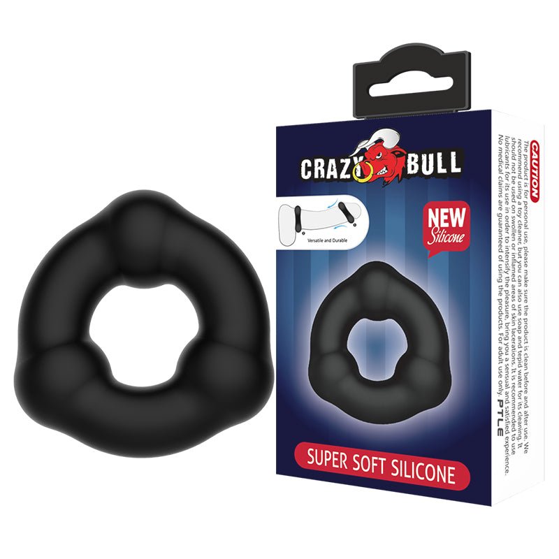 CRAZY BULL Beaded Cock Ring - Black Cock Ring - Mr and Mrs D's