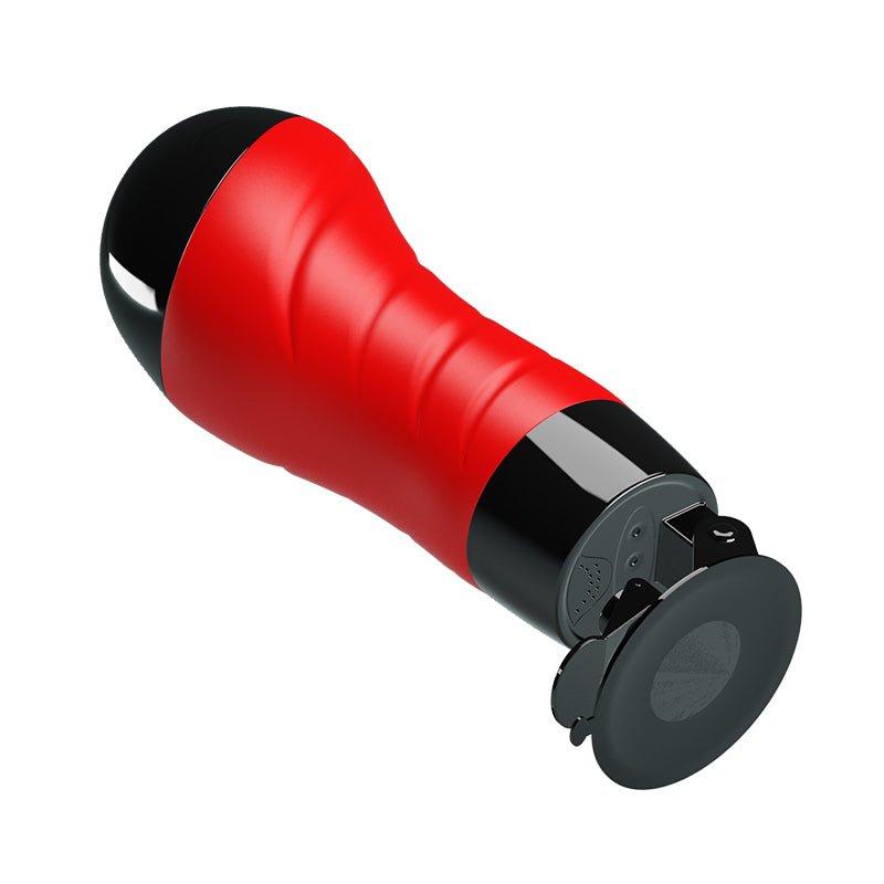 CRAZY BULL DELIA Vibrating Stroker - Flesh Vibrating Vagina Stroker with Suction Base - Mr and Mrs D's