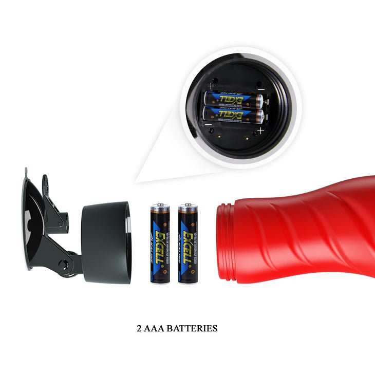 CRAZY BULL DELIA Vibrating Stroker - Flesh Vibrating Vagina Stroker with Suction Base - Mr and Mrs D's