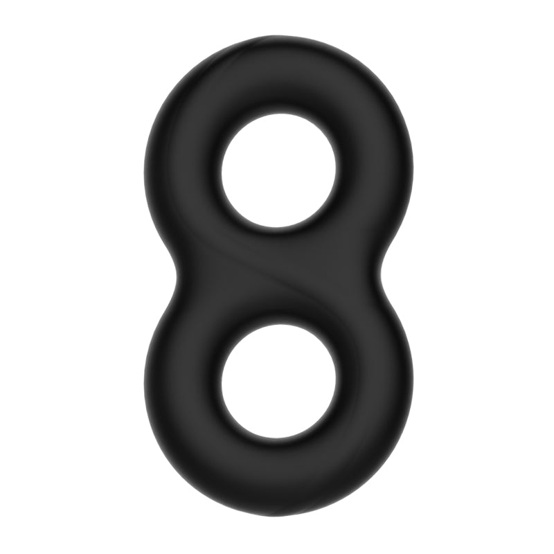 CRAZY BULL Double Donut Cock & Ball Ring - Black Cock & Ball Ring - Mr and Mrs D's