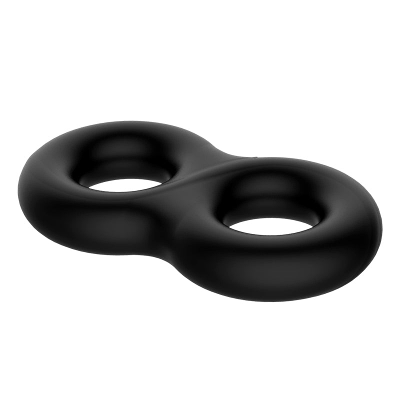 CRAZY BULL Double Donut Cock & Ball Ring - Black Cock & Ball Ring - Mr and Mrs D's