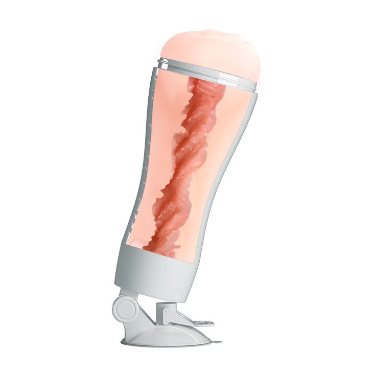 CRAZY BULL Flora Stroker - Flesh Squeezable Vagina Stroker with Suction Base - Mr and Mrs D's