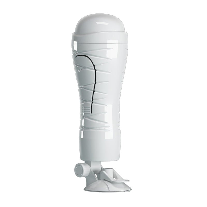 CRAZY BULL FLORA Vibrating Stroker - Flesh USB Rechargeable Vibrating Squeezeable Vagina Stroker with Suction Base - Mr and Mrs D's