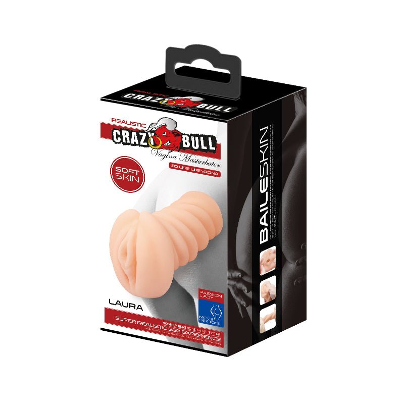 CRAZY BULL LAURA Vagina Stroker - Flesh Vagina Stroker - Mr and Mrs D's
