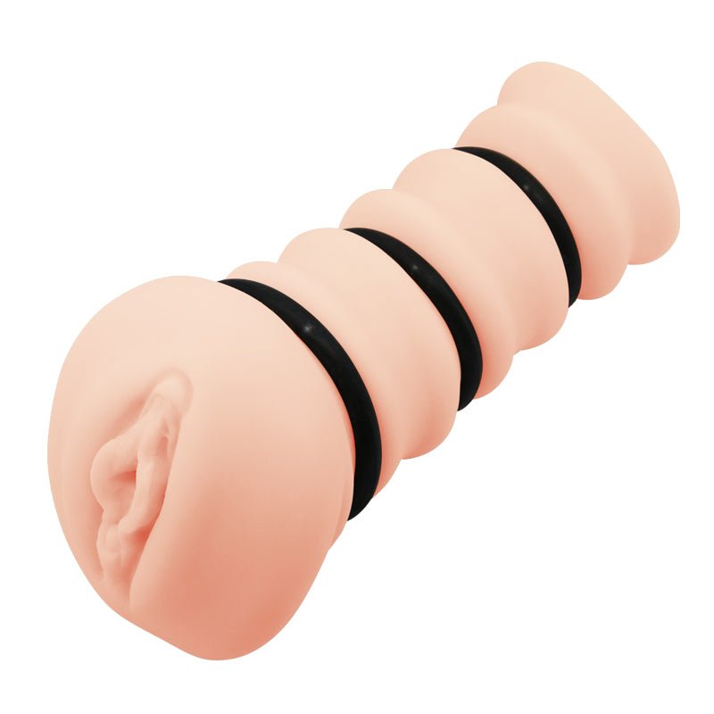 CRAZY BULL ROSSI Vagina Stroker - Flesh Vagina Stroker with Tightening Rings - Mr and Mrs D's