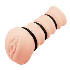 CRAZY BULL ROSSI Vagina Stroker - Flesh Vagina Stroker with Tightening Rings - Mr and Mrs D's