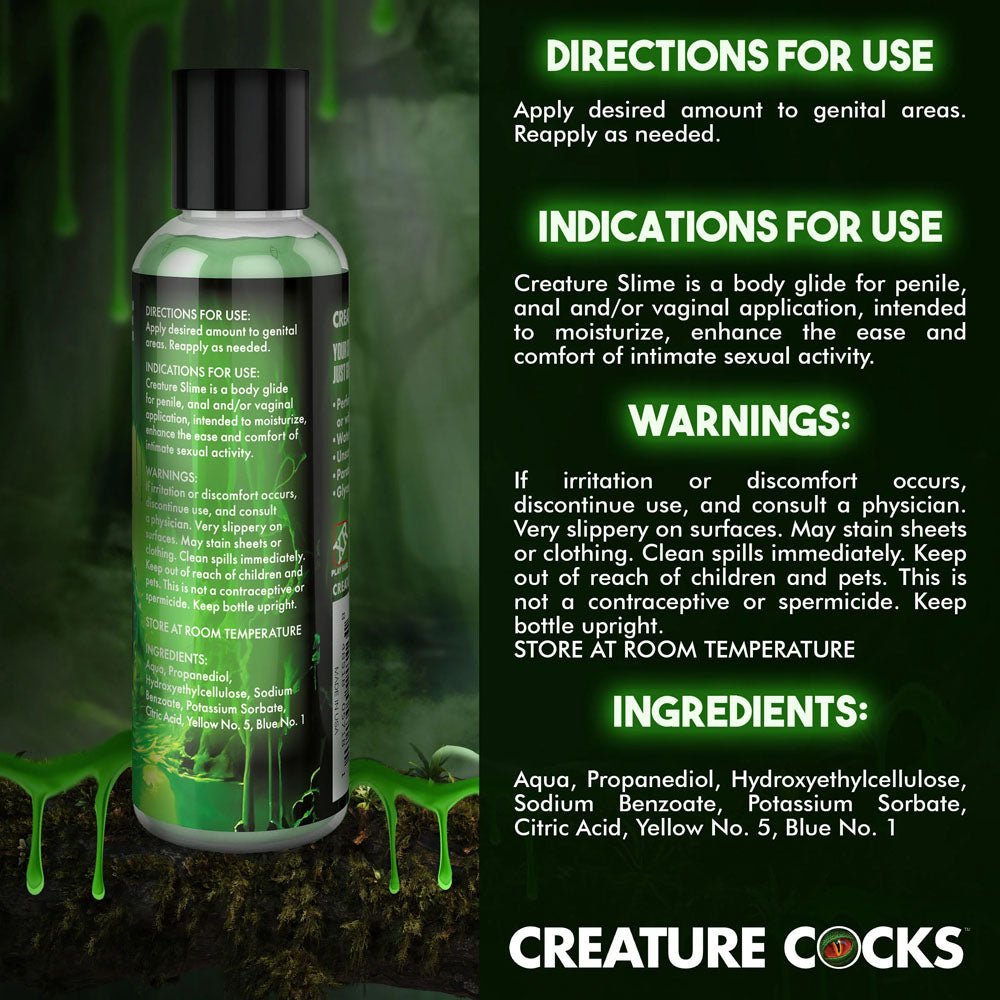 Creature Slime by Creature Cocks - Green Slime Water Based Lubricant - 118 ml Bottle - LOTIONS & LUBES - Mr and Mrs D's