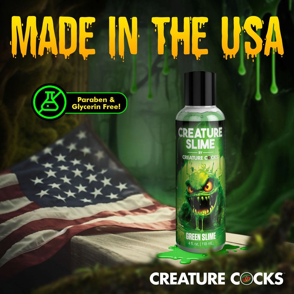 Creature Slime by Creature Cocks - Green Slime Water Based Lubricant - 118 ml Bottle - LOTIONS & LUBES - Mr and Mrs D's