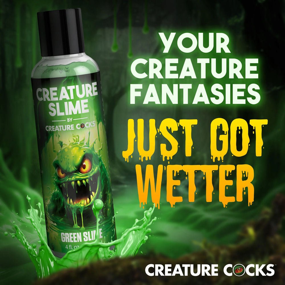 Creature Slime by Creature Cocks - Green Slime Water Based Lubricant - 118 ml Bottle - LOTIONS & LUBES - Mr and Mrs D's