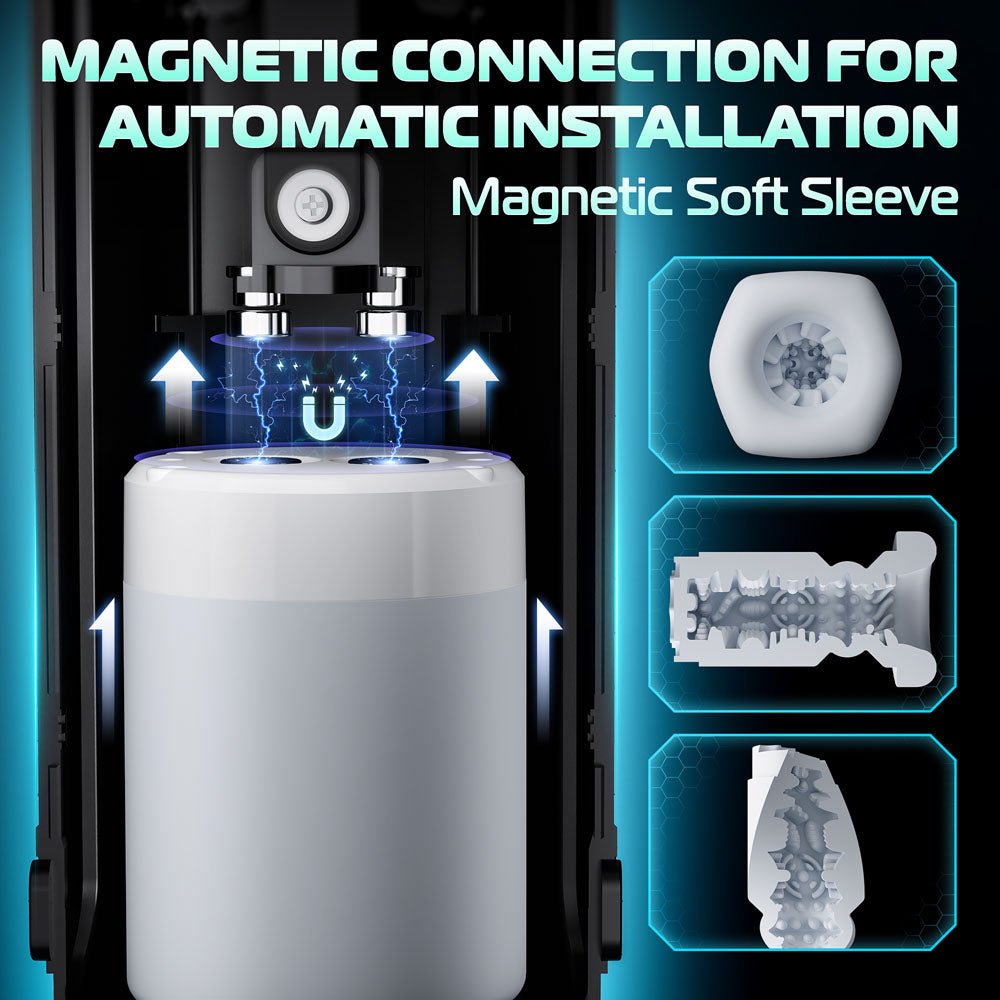 CyberSkin B - Titan - Black USB Rechargeable Thrusting & Vibrating Auto Masturbator with Heater - Mr and Mrs D's