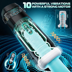 CyberSkin B - Titan - Black USB Rechargeable Thrusting & Vibrating Auto Masturbator with Heater - Mr and Mrs D's