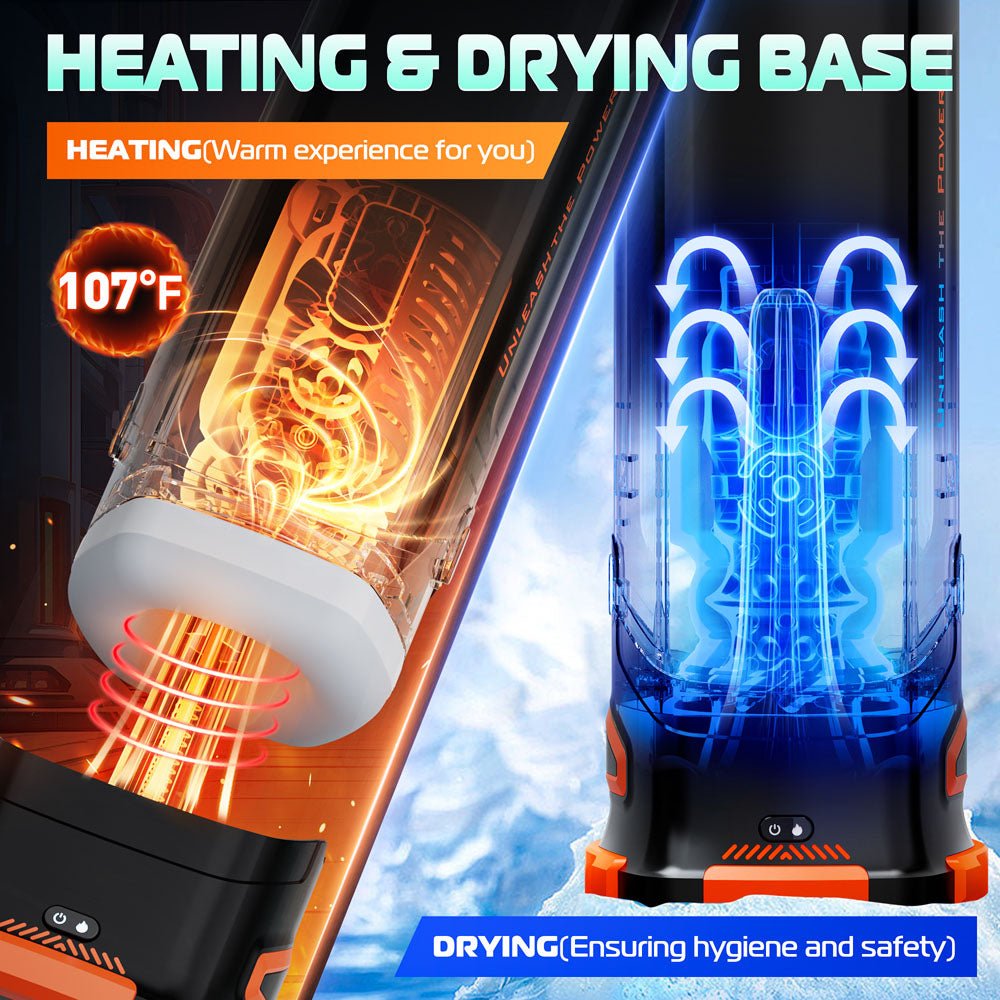 CyberSkin B - Titan - Black USB Rechargeable Thrusting & Vibrating Auto Masturbator with Heater - Mr and Mrs D's