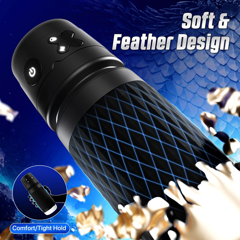 CyberSkin B - Warrior - Black USB Rechargeable Sucking & Vibrating Auto Masturbator - MASTURBATORS - Mr and Mrs D's