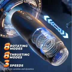 CyberSkin Galaxy Voy - USB Rechargeable Thrusting & Rotating Auto Masturbator with Heater - Mr and Mrs D's