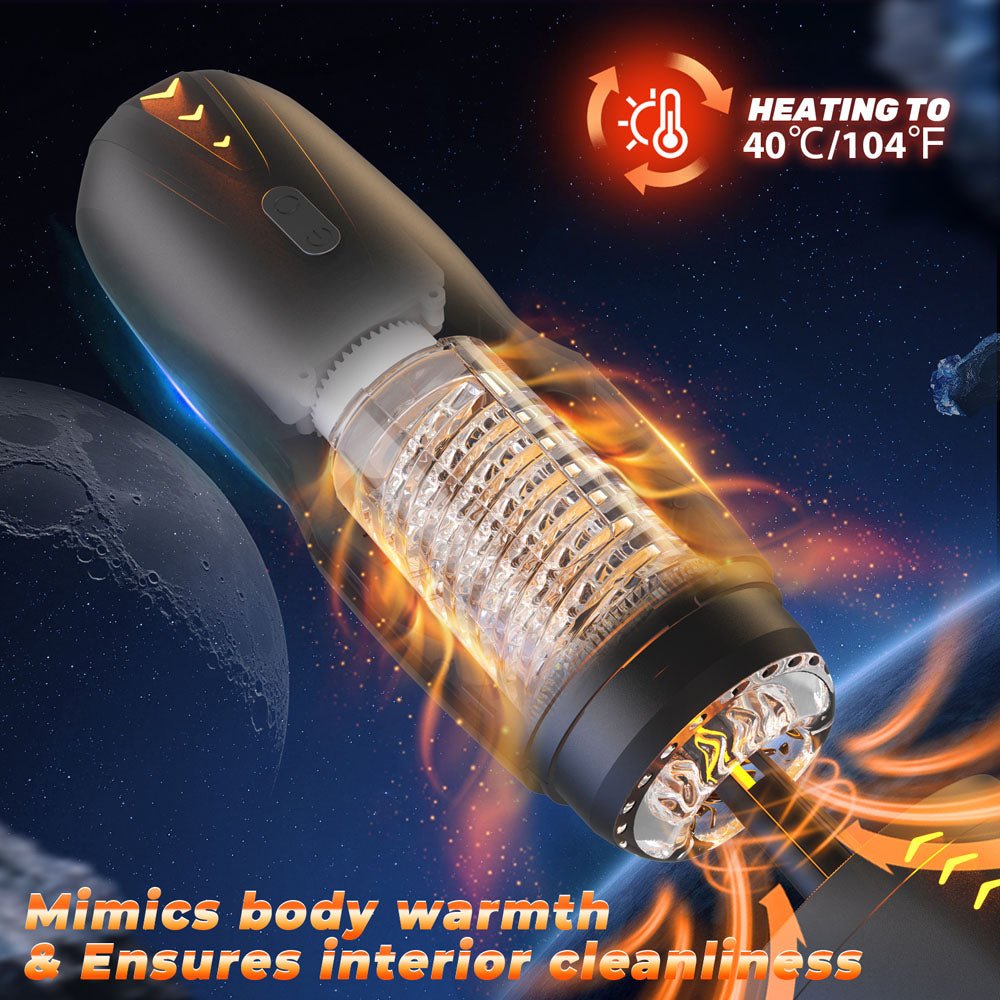 CyberSkin Galaxy Voy - USB Rechargeable Thrusting & Rotating Auto Masturbator with Heater - Mr and Mrs D's