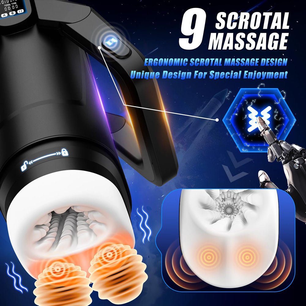 CyberSkin The Wing - Black USB Rechargeable Thrusting & Massaging Auto Masturbator with Heater - MASTURBATORS - Mr and Mrs D's