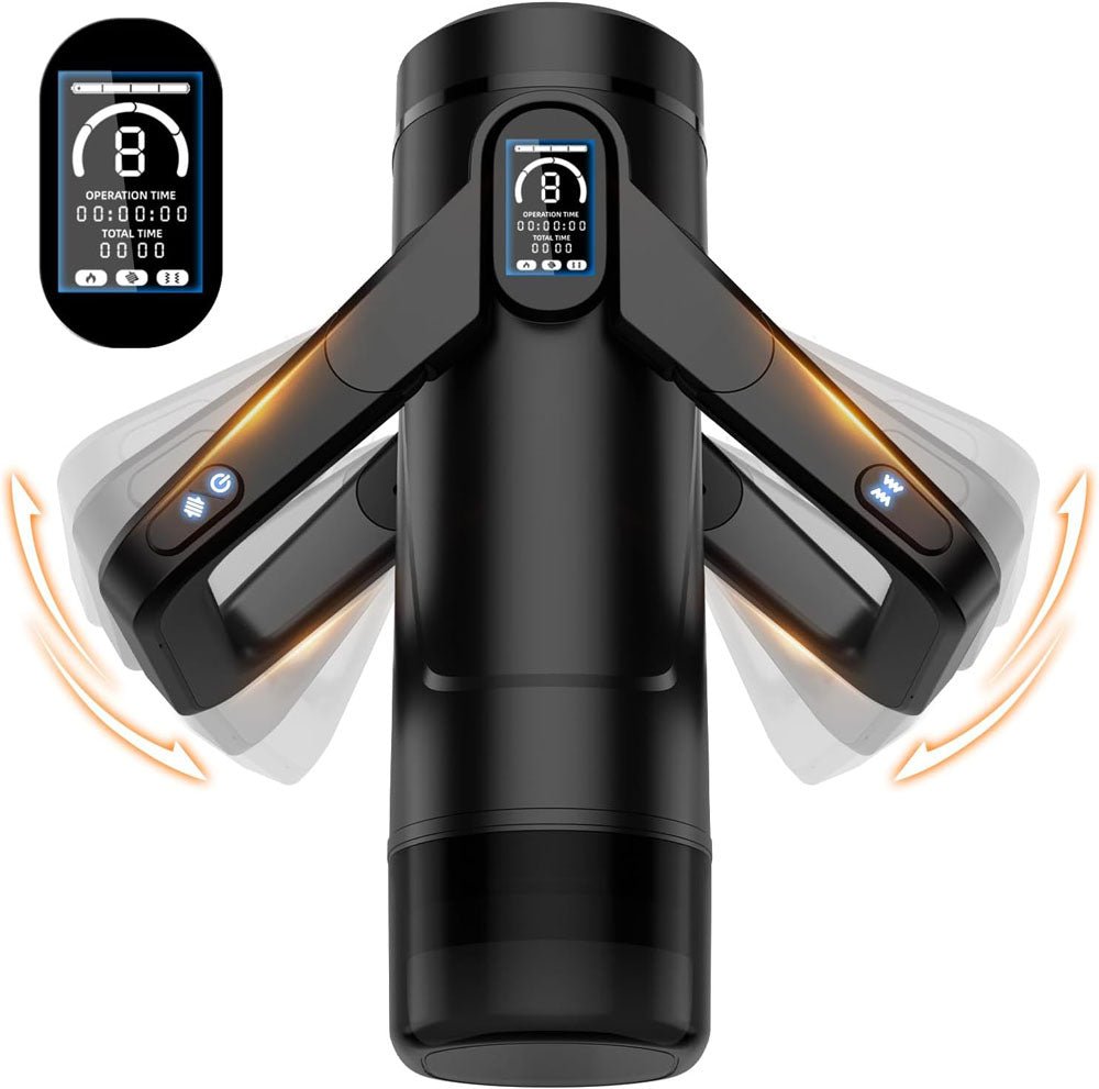 CyberSkin The Wing - Black USB Rechargeable Thrusting & Massaging Auto Masturbator with Heater - MASTURBATORS - Mr and Mrs D's