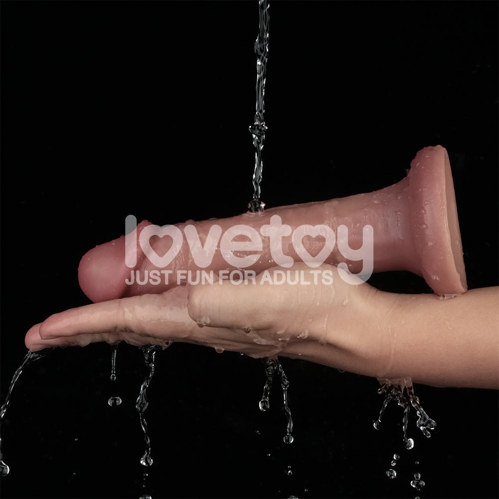 Dual Density Power Cock Vibrating Dong - 8 Inch Flesh - 20 cm USB Rechargeable - DONGS - Mr and Mrs D's