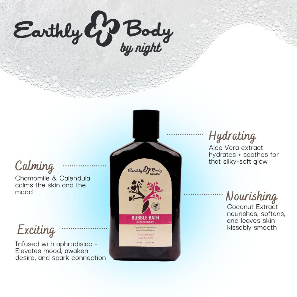 EB Hemp Seed Bubble Bath Wild Pink Rose Scented - 250 ml Bottle - HEALTH CARE - Mr and Mrs D's