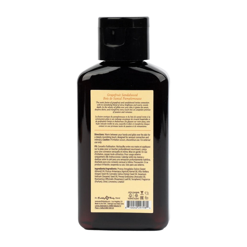 EB Hemp Seed Massage Oil Grapefruit Sandalwood Scented Massage Oil - 60 ml Bottle - LOTIONS & LUBES - Mr and Mrs D's