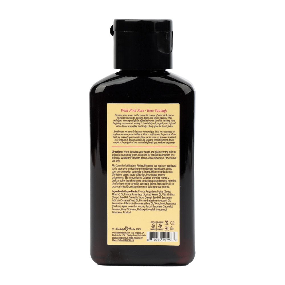 EB Hemp Seed Massage Wild Pink Rose Scented - 60 ml Bottle - LOTIONS & LUBES - Mr and Mrs D's