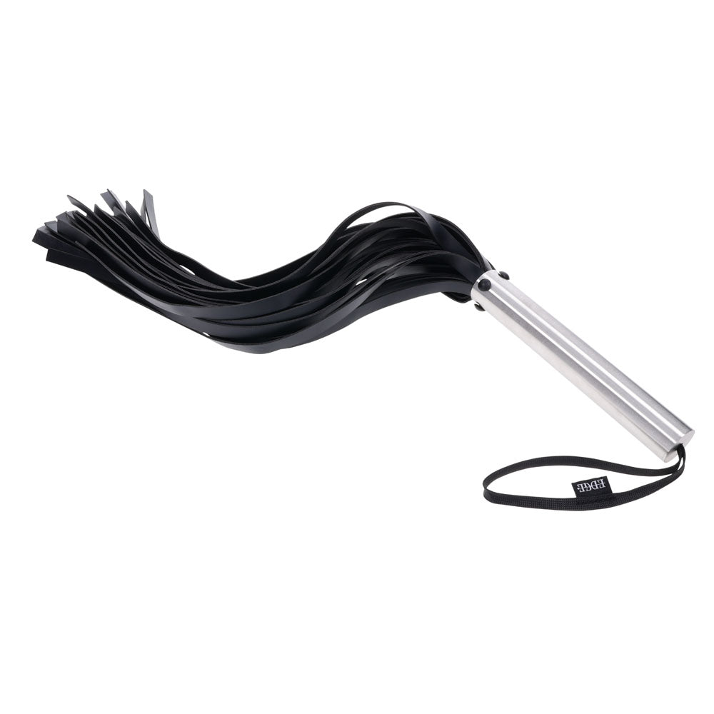 EDGE Flogger - Black Flogger Whip with Metal Handle - BONDAGE - TOYS - Mr and Mrs D's