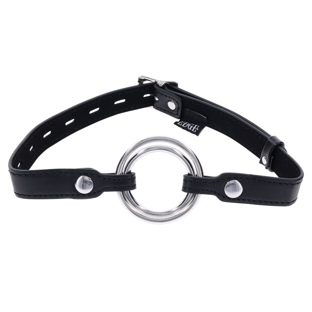 EDGE Interchangeable Ring Gag - Black Mouth Gag Restraint with 2 Interchangeable Pieces - BONDAGE - TOYS - Mr and Mrs D's