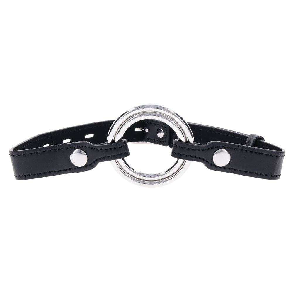 EDGE Interchangeable Ring Gag - Black Mouth Gag Restraint with 2 Interchangeable Pieces - BONDAGE - TOYS - Mr and Mrs D's