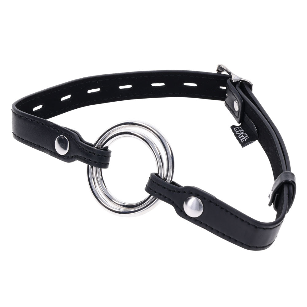 EDGE Interchangeable Ring Gag - Black Mouth Gag Restraint with 2 Interchangeable Pieces - BONDAGE - TOYS - Mr and Mrs D's