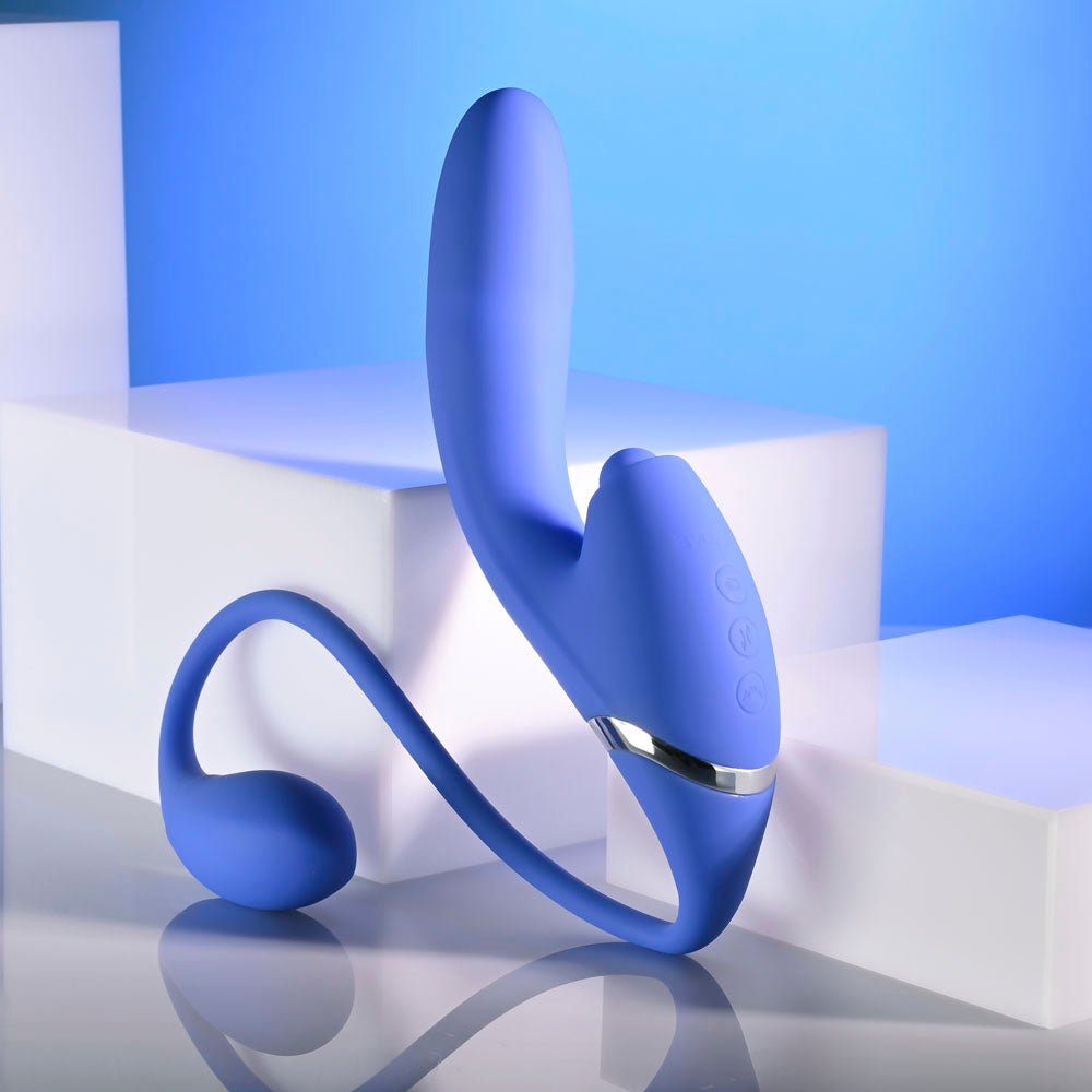 Evolved ALL IN - Purple USB Recahrgeable Triple Stimulating Vibrator - Mr and Mrs D's