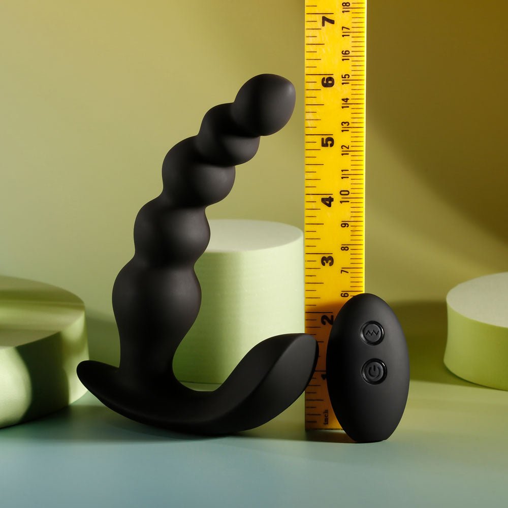 Evolved BEAD ME UP - Black 16.8 cm USB Rechargeable Vibrating Anal Beads with Wireless Remote - ANAL TOYS - Mr and Mrs D's