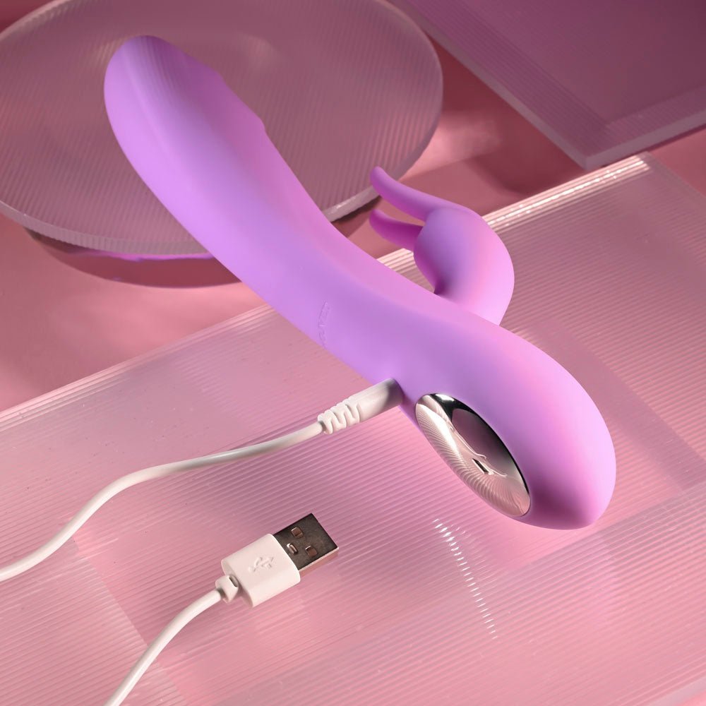 Evolved BEAD THE WAY - Pink 23.2 cm USB Rechargeable Rabbit Vibrator - Mr and Mrs D's