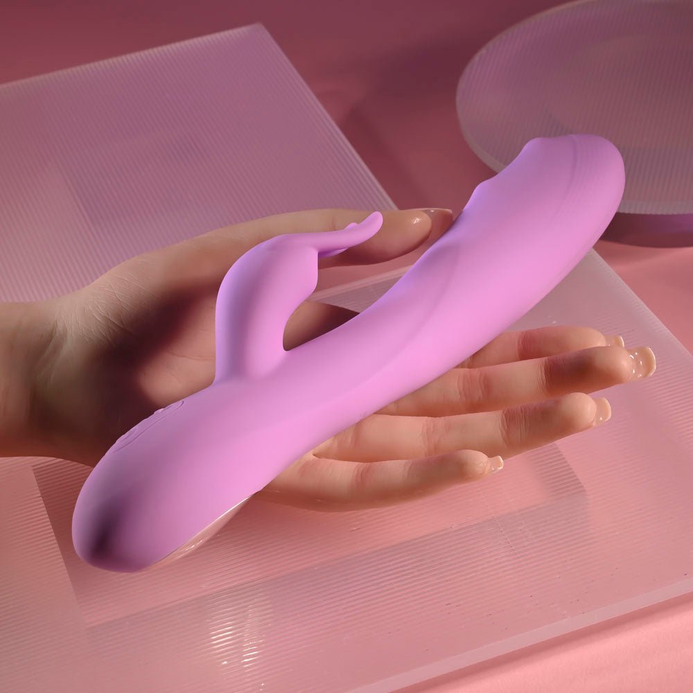 Evolved BEAD THE WAY - Pink 23.2 cm USB Rechargeable Rabbit Vibrator - Mr and Mrs D's