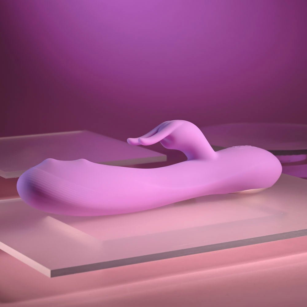 Evolved BEAD THE WAY - Pink 23.2 cm USB Rechargeable Rabbit Vibrator - Mr and Mrs D's