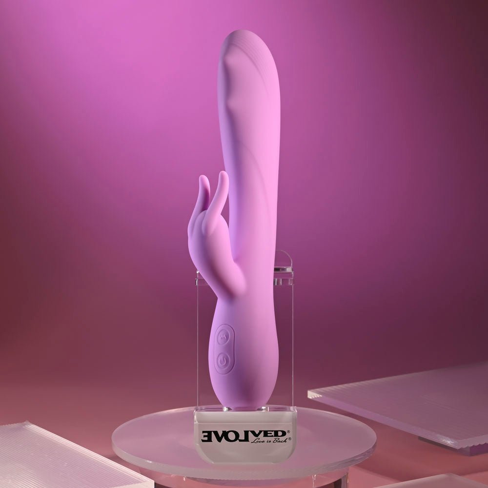 Evolved BEAD THE WAY - Pink 23.2 cm USB Rechargeable Rabbit Vibrator - Mr and Mrs D's