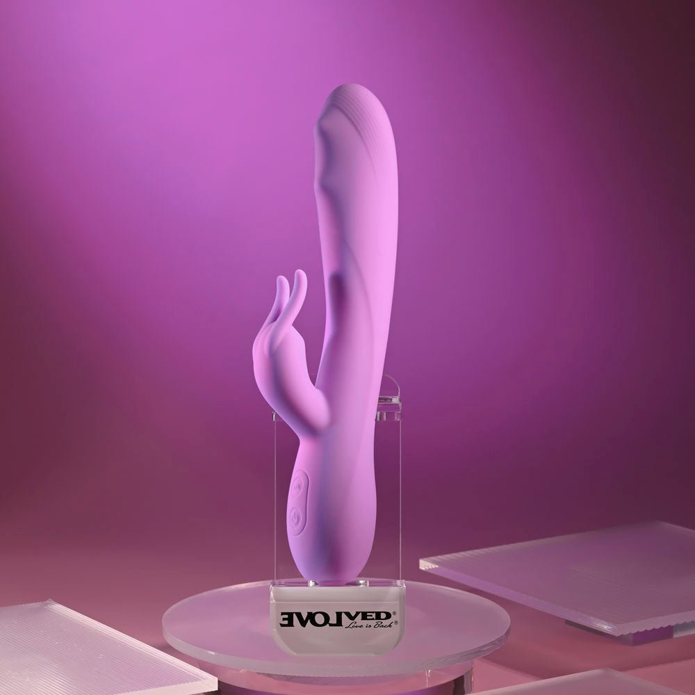 Evolved BEAD THE WAY - Pink 23.2 cm USB Rechargeable Rabbit Vibrator - Mr and Mrs D's