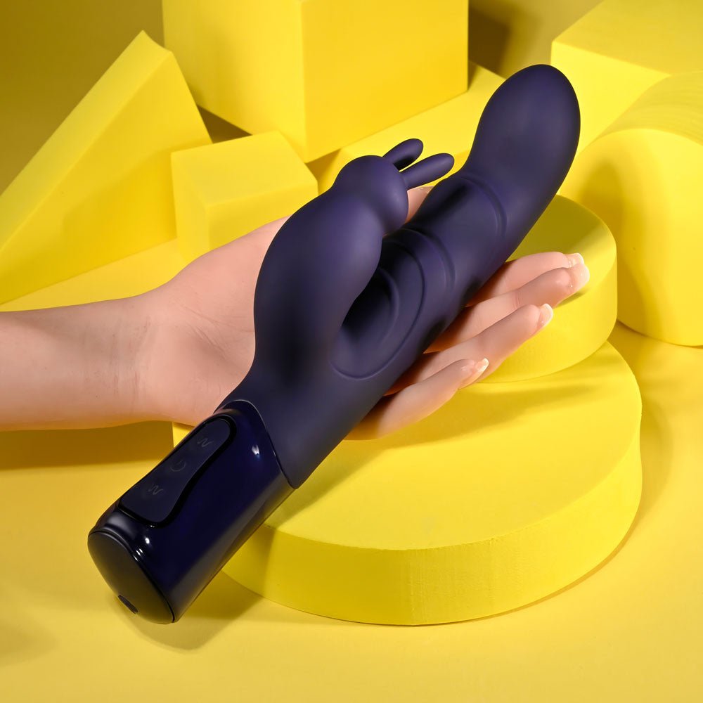 Evolved BIG DEAL - Purple 25.7 cm USB Rechargeable Rabbit Vibrator - Mr and Mrs D's