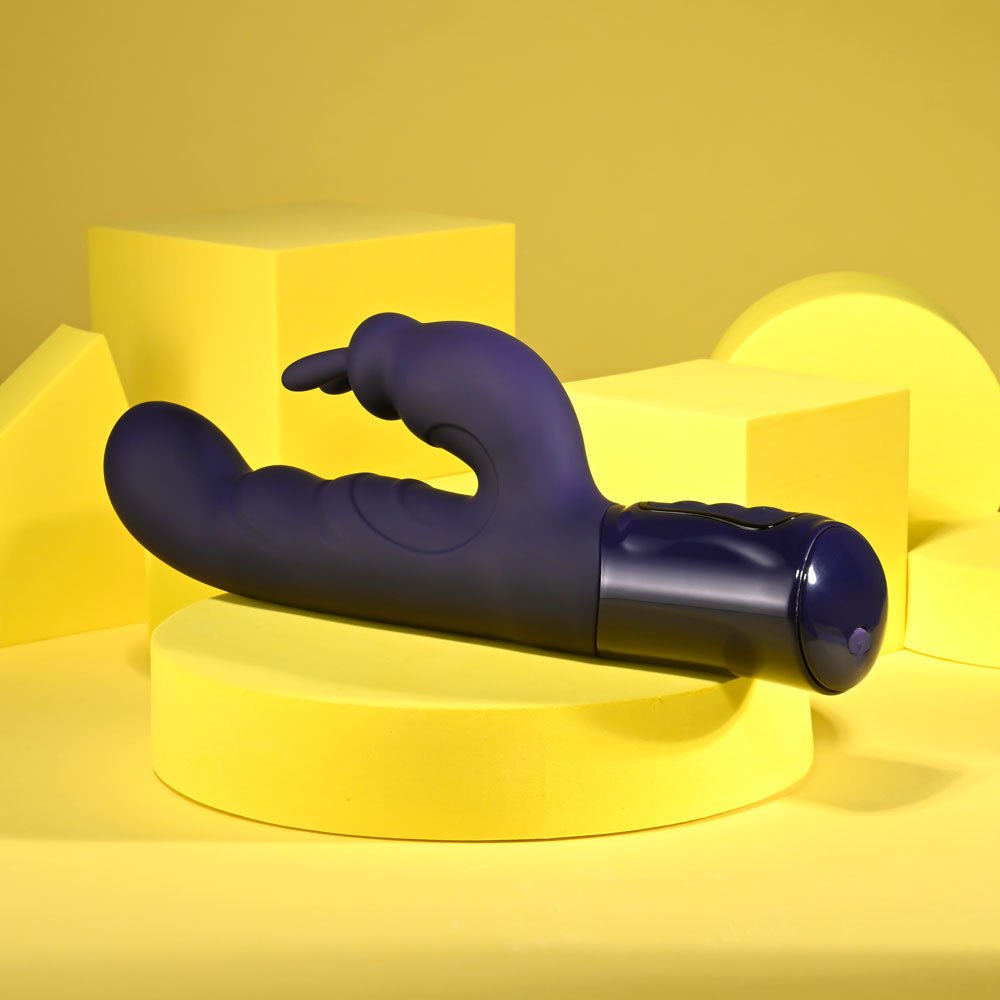 Evolved BIG DEAL - Purple 25.7 cm USB Rechargeable Rabbit Vibrator - Mr and Mrs D's