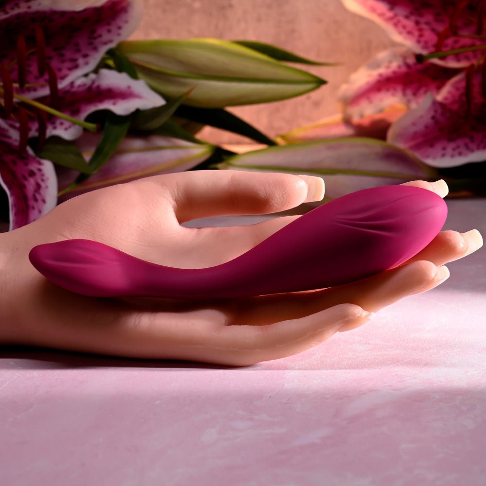 Evolved CHERRY POSE - Pink 16.1 cm USB Rechargeable Flexible & Posable Vibrator with Remote - Mr and Mrs D's