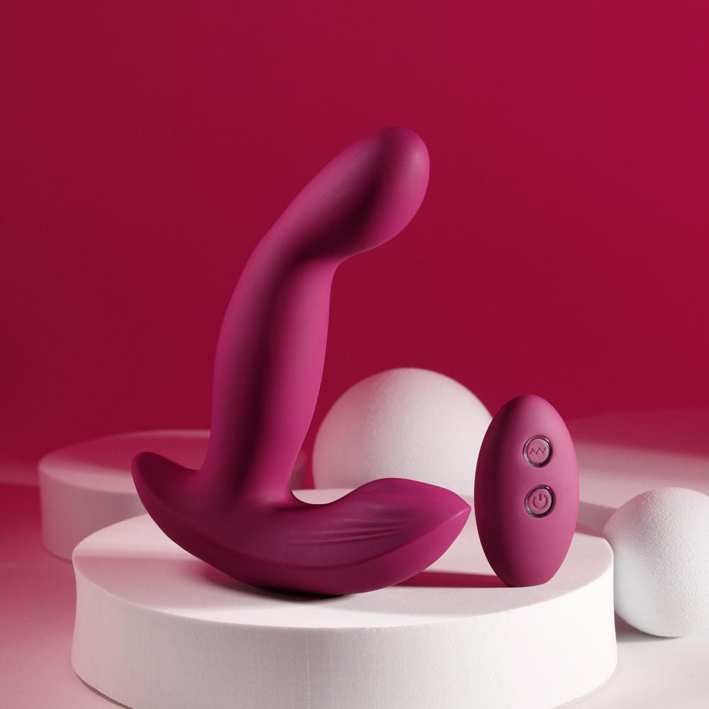 Evolved COME ON OVER - Burgundy Red 15.9 cm USB Rechargeable Vibrator with Wireless Remote - VIBRATORS - Mr and Mrs D's