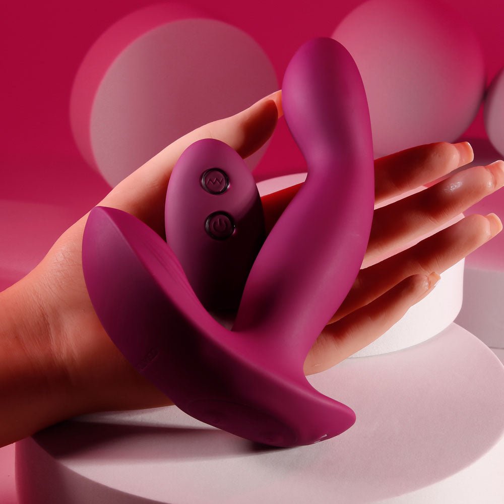 Evolved COME ON OVER - Burgundy Red 15.9 cm USB Rechargeable Vibrator with Wireless Remote - VIBRATORS - Mr and Mrs D's