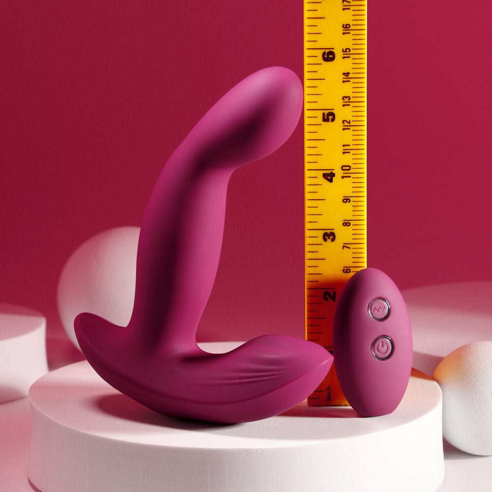 Evolved COME ON OVER - Burgundy Red 15.9 cm USB Rechargeable Vibrator with Wireless Remote - VIBRATORS - Mr and Mrs D's