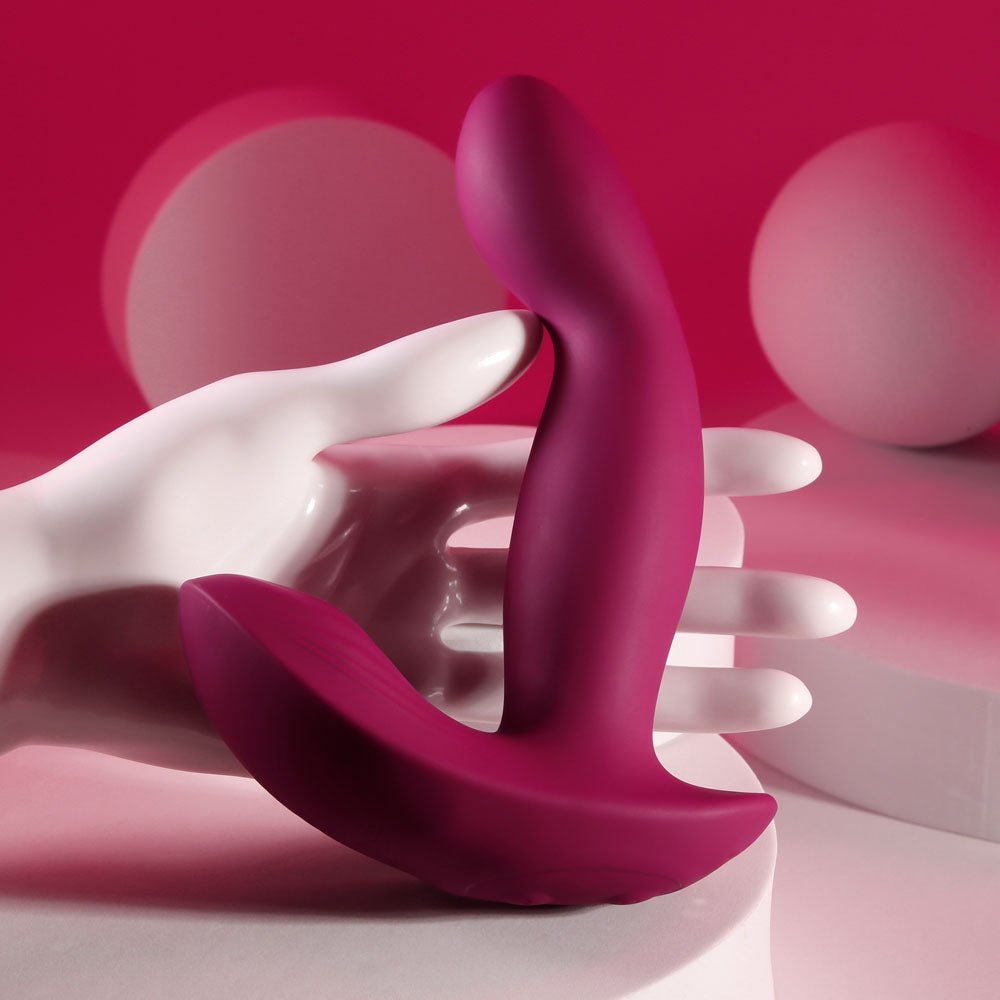 Evolved COME ON OVER - Burgundy Red 15.9 cm USB Rechargeable Vibrator with Wireless Remote - VIBRATORS - Mr and Mrs D's