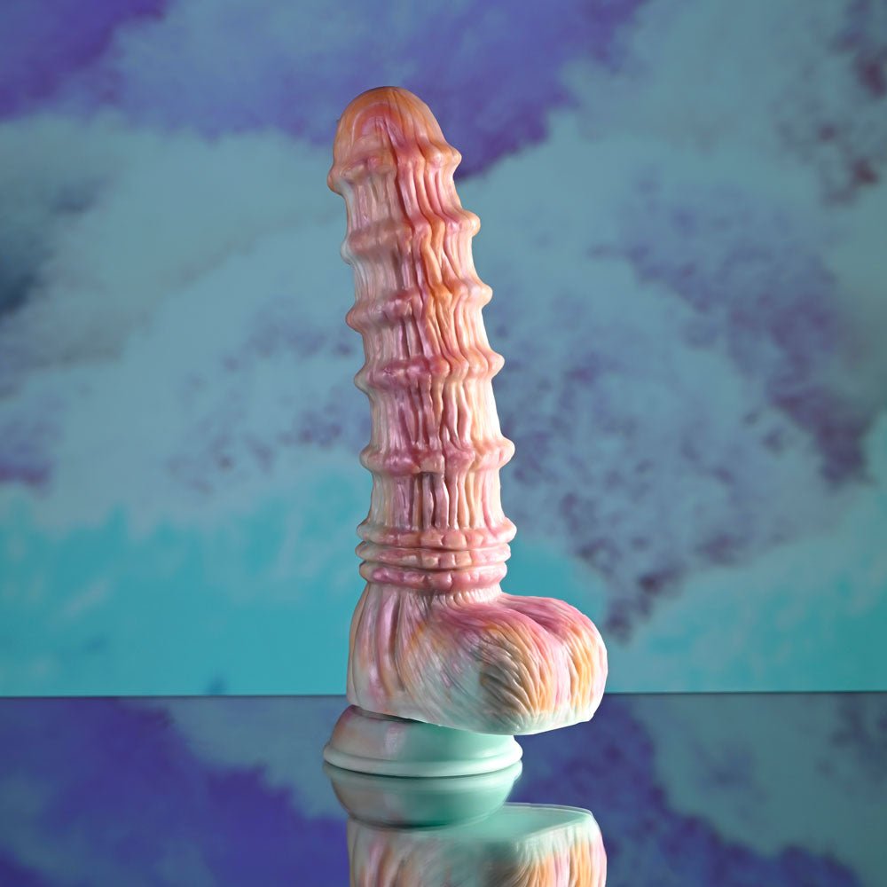 Evolved FANTASY - Multicoloured 27.6 cm USB Rechargeable Vibrating Fantasy Dildo with Remote - Mr and Mrs D's