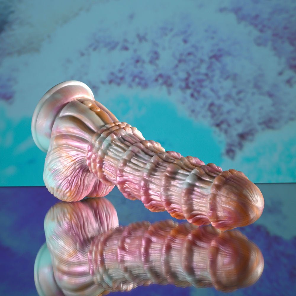 Evolved FANTASY - Multicoloured 27.6 cm USB Rechargeable Vibrating Fantasy Dildo with Remote - Mr and Mrs D's