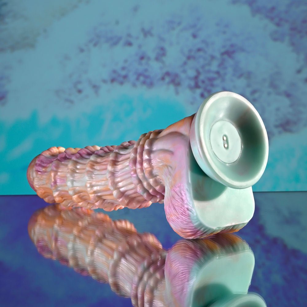 Evolved FANTASY - Multicoloured 27.6 cm USB Rechargeable Vibrating Fantasy Dildo with Remote - Mr and Mrs D's