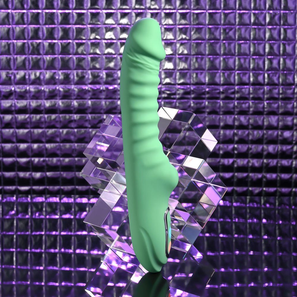 Evolved FULL THROTTLE Vibrator - Mint Green 24.1 cm USB Rechargeable - VIBRATORS - Mr and Mrs D's