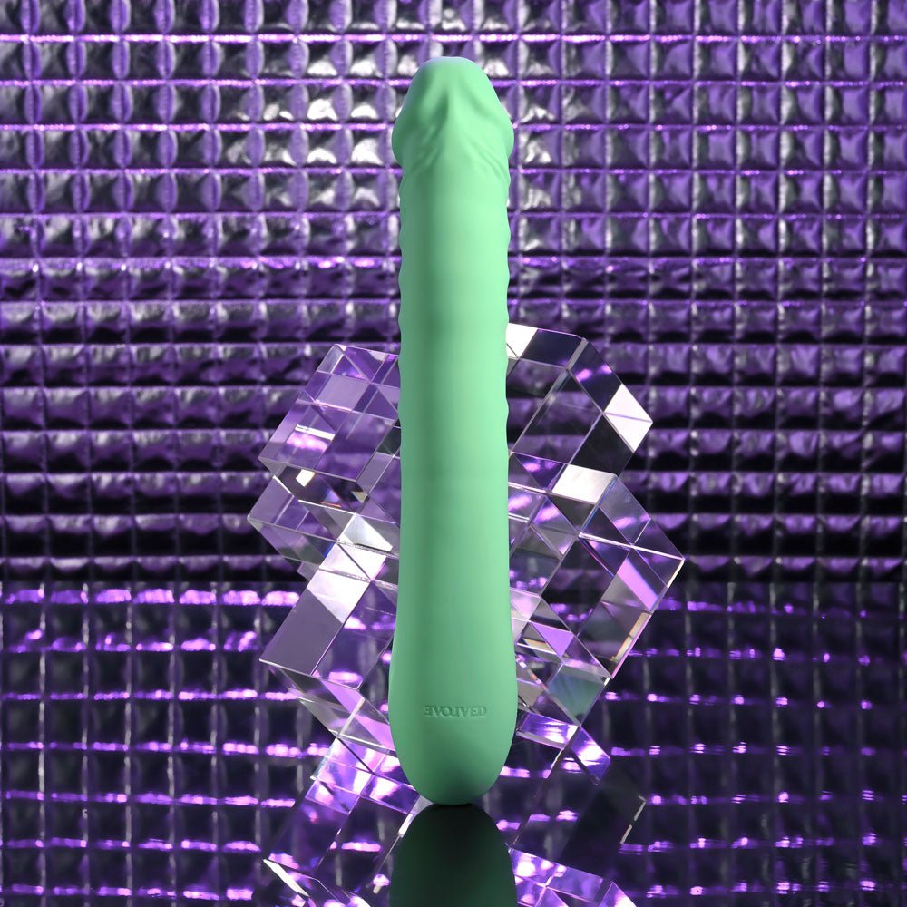 Evolved FULL THROTTLE Vibrator - Mint Green 24.1 cm USB Rechargeable - VIBRATORS - Mr and Mrs D's